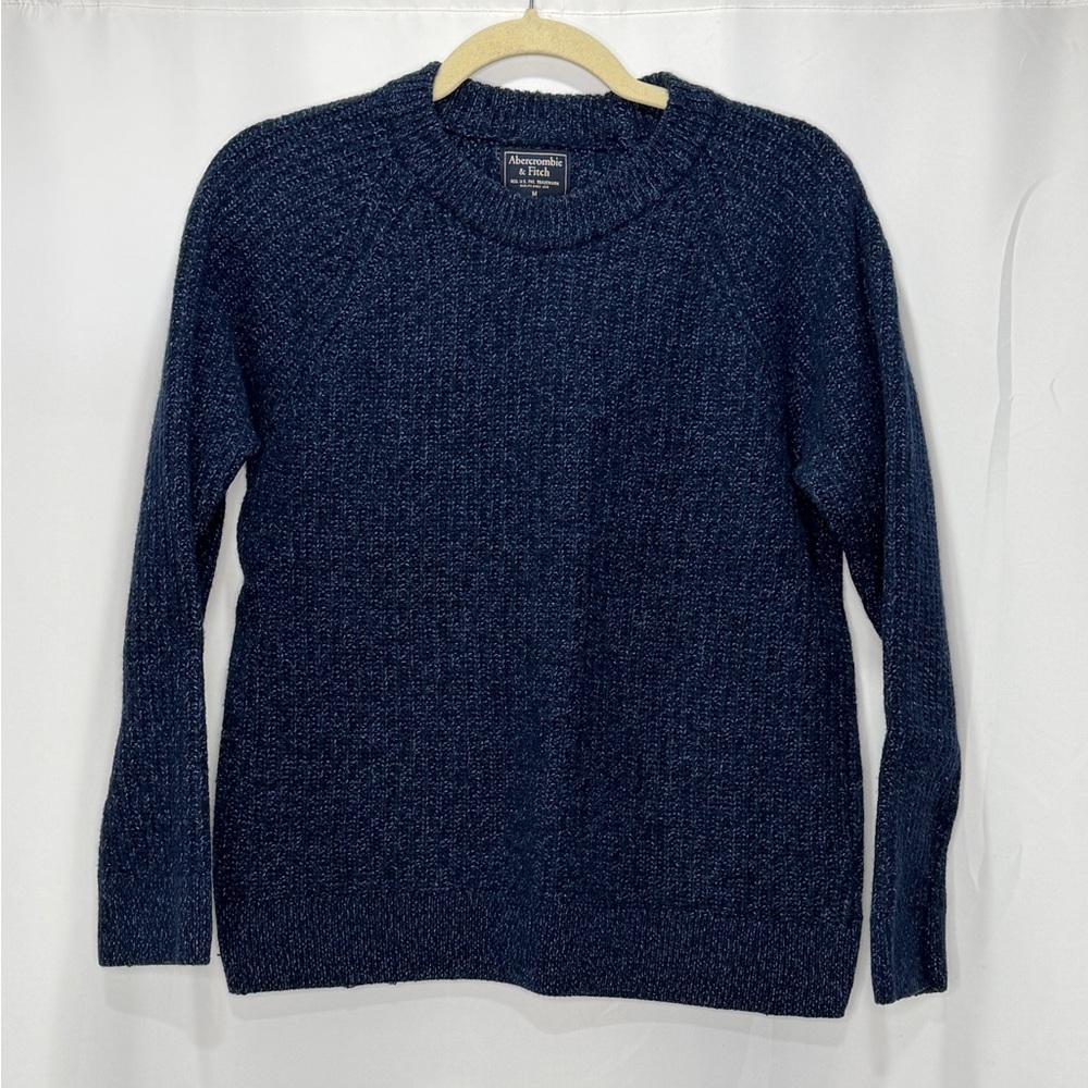 Abercrombie & Fitch Men’s Navy Blue Knit Crewneck Sweater